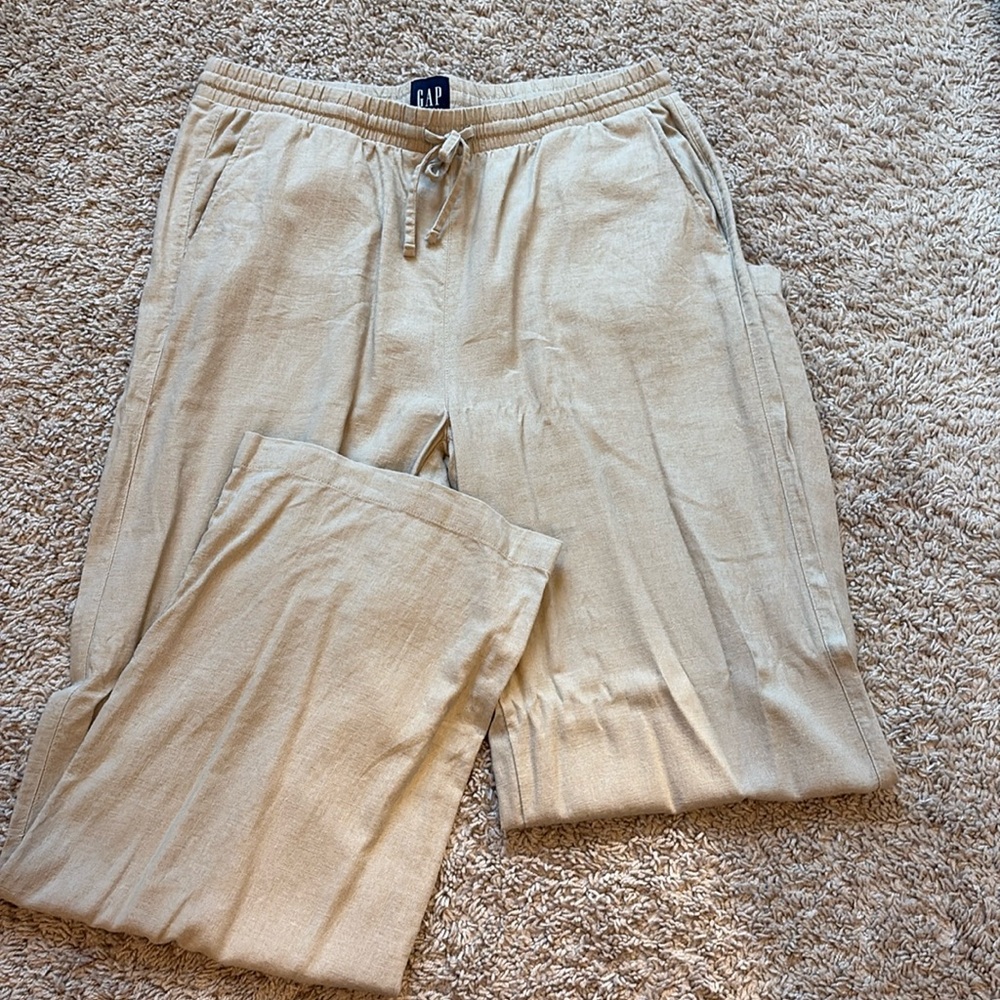 GAP Cream Linen Pants NWOT